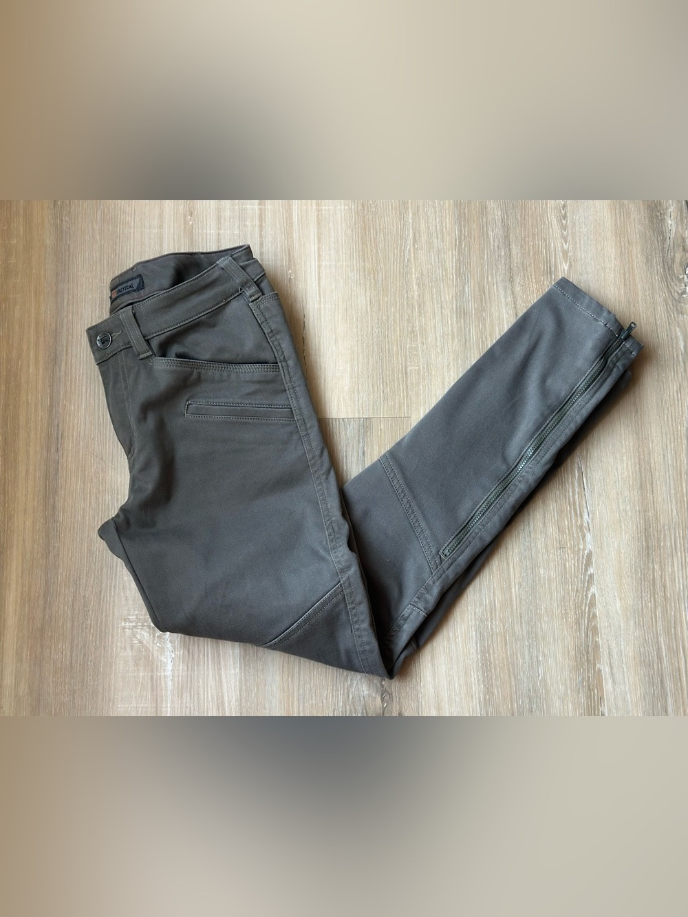 5.11 Tactical Wyldcat Pants Womens Skinny Utility Stretch Zipper Green 2